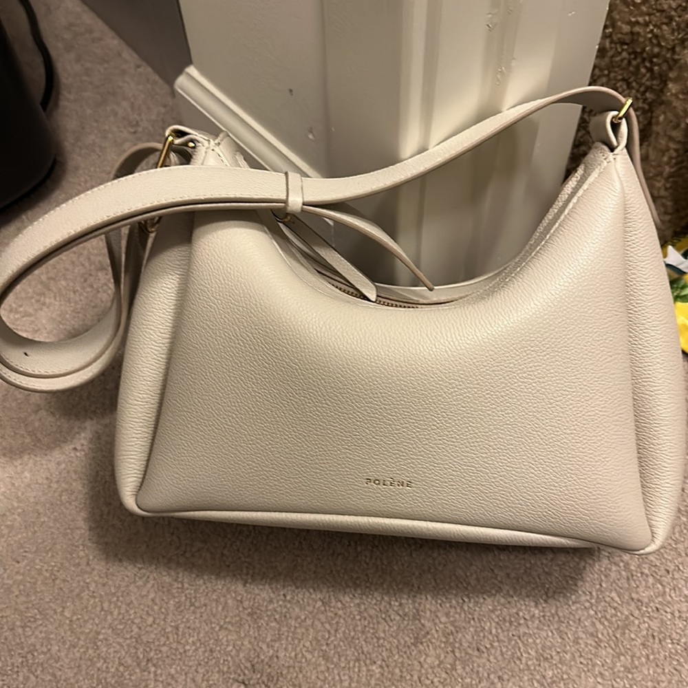 Polene Umi Bag - Chalk textured leather